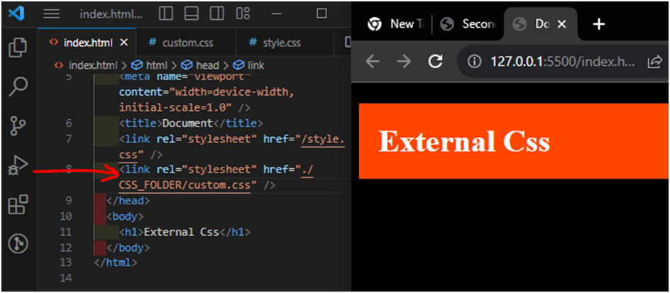 link external Css to html
