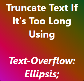 truncate text featured image